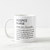 Personalisierte Hospiz-Krankenschwester-Definition Kaffeetasse (Links)