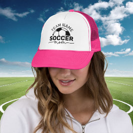 Personalisierte Hot-Pink-Fußball-Mama Truckerkappe
