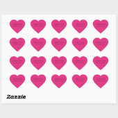 Personalisierte Hot Pink Heart Stickers für Hochze (Blatt)