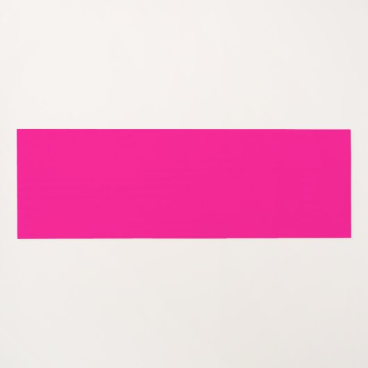 Personalisierte Hot Pink Orange Script Typografie Yogamatte (Rückseite (Horizontal))
