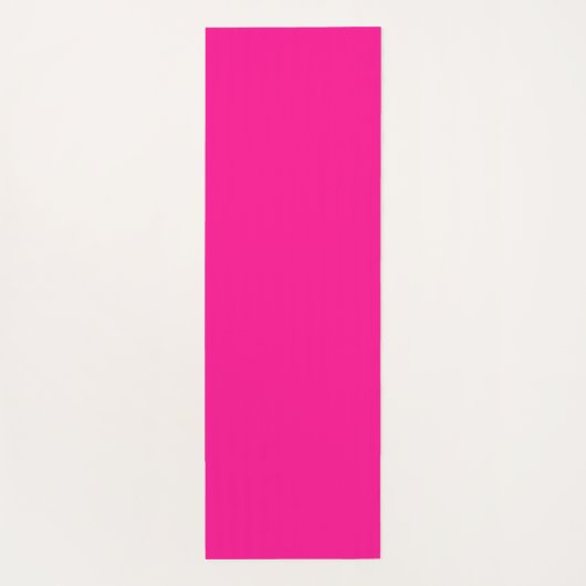 Personalisierte Hot Pink Orange Script Typografie Yogamatte (Rückseite)