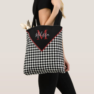 Personalisierte Houndstooth-Tasche Tasche