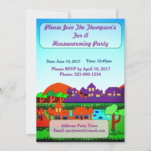 Personalisierte Housewarming-Party Einladung (Vorderseite)