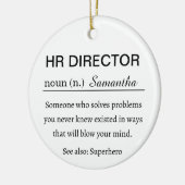 Personalisierte HR-Direktor-Definition Keramik Ornament (Links)