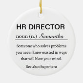 Personalisierte HR-Direktor-Definition Keramik Ornament (Hinten)