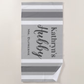 Personalisierte "Hubby"-Nachrichten Strandtuch (Vorderseite)