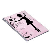 Personalisierte Hübsche Ballerina und Blume-Notebo Notizblock (Rechte Seite)