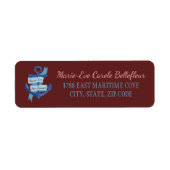 Personalisierte Hübsche blaue Ankerhochzeit (Vorne)