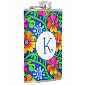 Personalisierte Hübsche Blüte Flachmann (Rechts)