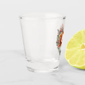 Personalisierte Hübsche Blütendame Schnapsglas (Links)