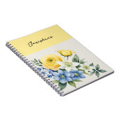 Personalisierte, hübsche, botanische Blumen-Wasser Notizblock (Rechte Seite)