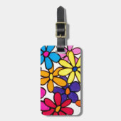 Personalisierte hübsche bunte moderne gepäckanhänger (Vorderseite vertikal)