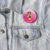 Personalisierte Hübsche Fairy Birthday Girl Button (Beispiel)