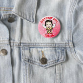 Personalisierte Hübsche Fairy Birthday Girl Button (Beispiel)