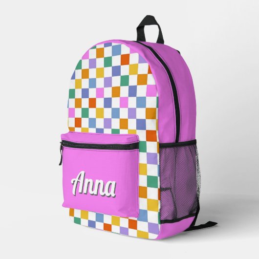 Personalisierte Hübsche Farbe Modernes Regenbogeng Bedruckter Rucksack (Rückseitige Ecke Rechts)