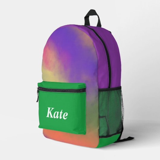 Personalisierte Hübsche Farbenfrohe Moderne Giralb Bedruckter Rucksack (Rückseitige Ecke Rechts)