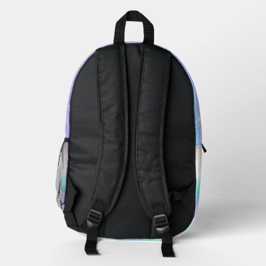 Personalisierte Hübsche Farbenfrohe Moderne Giralb Bedruckter Rucksack (Rückseite)
