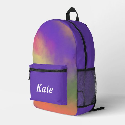 Personalisierte Hübsche Farbenfrohe Moderne Giralb Bedruckter Rucksack (Rückseitige Ecke Rechts)