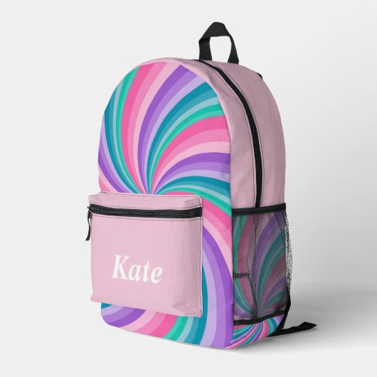 Personalisierte Hübsche Farbenfrohe Moderne Giralb Bedruckter Rucksack (Rückseitige Ecke Rechts)