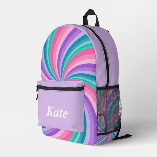 Personalisierte Hübsche Farbenfrohe Moderne Giralb Bedruckter Rucksack (Rückseitige Ecke Rechts)