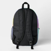 Personalisierte Hübsche Farbenfrohe Moderne Giralb Bedruckter Rucksack (Rückseite)