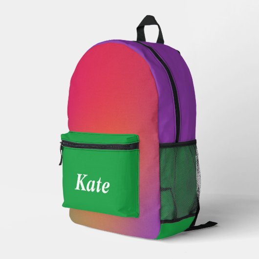 Personalisierte Hübsche Farbenfrohe Moderne Giralb Bedruckter Rucksack (Rückseitige Ecke Rechts)