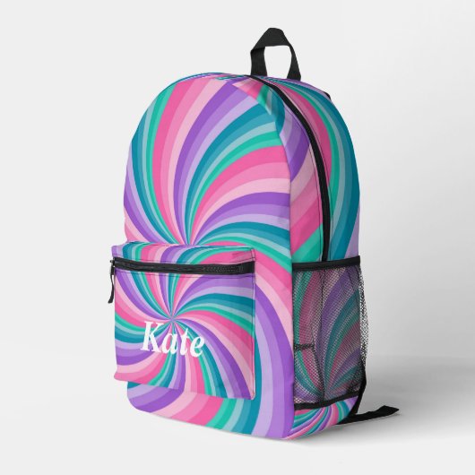 Personalisierte Hübsche Farbenfrohe Moderne Giralb Bedruckter Rucksack (Rückseitige Ecke Rechts)