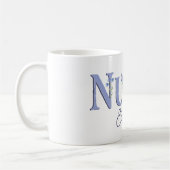 Personalisierte Hübsche florale Monogramm Nurie Kaffeetasse (Links)