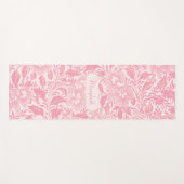 Personalisierte Hübsche Girly Pink-Blume Yogamatte (Vorderseite (Horizontal))