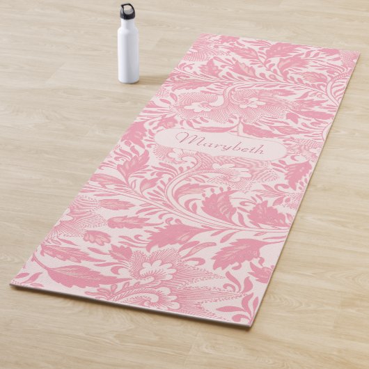 Personalisierte Hübsche Girly Pink-Blume Yogamatte (Beispiel)