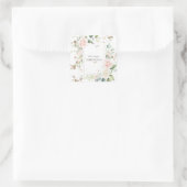 Personalisierte Hübsche Goldflorenfarbe Quadratischer Aufkleber (Tasche)