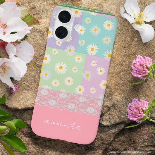 Personalisierte hübsche, gürtelfarbene, rosa blaue Case-Mate iPhone hülle