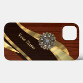 Personalisierte hübsche Imitate Kirschholz Case-Mate iPhone Hülle (Rückseite (Horizontal))