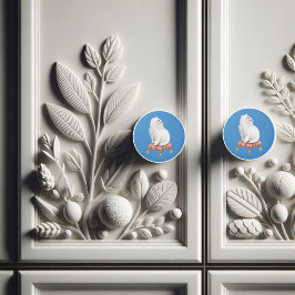 Personalisierte Hübsche Katze auf Kissen Keramikknauf