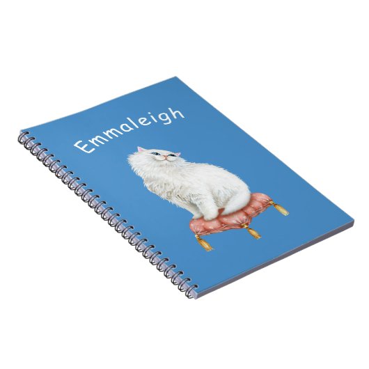 Personalisierte Hübsche Katze auf Kissen Notizblock (Rechte Seite)