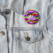 Personalisierte Hübsche Lila Märchengeburt Button (Beispiel)