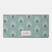 Personalisierte Hübsche Lüftermuster-Violette auf Schreibtischunterlage (Vorderseite)