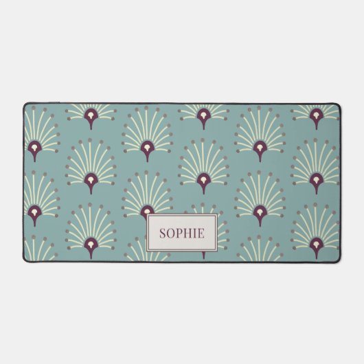 Personalisierte Hübsche Lüftermuster-Violette auf  Schreibtischunterlage (Vorderseite)