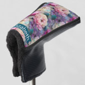 Personalisierte hübsche Perlmutt-Blumen Golf Headcover (3/4 Vorderseite)
