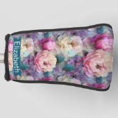 Personalisierte hübsche Perlmutt-Blumen Golf Headcover (Vorderseite)