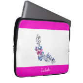 Personalisierte Hübsche Pink Butterfly Electronics Laptopschutzhülle (Vorne Rechts)
