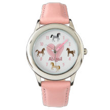 Personalisierte Hübsche Ponys und rosa Herzpferd