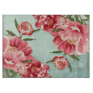 Personalisierte hübsche Retro-Blumen-Chintz-Pfings Schneidebrett