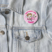 Personalisierte Hübsche Rosa Fee Geburtstagskarte Button (Beispiel)