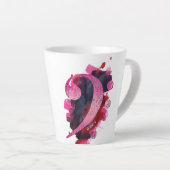 Personalisierte Hübsche Rosa Piano Musik Milchtasse (Rechte Ecke)