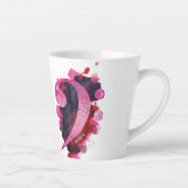 Personalisierte Hübsche Rosa Piano Musik Milchtasse (Rechts)