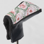 Personalisierte hübsche rosa Rosen Golf Headcover (3/4 Vorderseite)