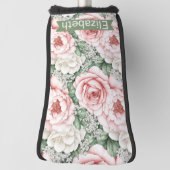 Personalisierte hübsche rosa Rosen Golf Headcover (Rotieren 90)