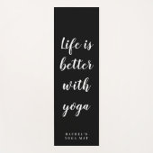 Personalisierte hübsche, schwarz-weiße, dicke Yoga Yogamatte (Vorderseite)