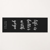 Personalisierte hübsche, schwarz-weiße, dicke Yoga Yogamatte (Vorderseite (Horizontal))